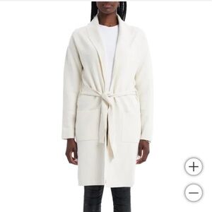 Como Vintage long belted cardigan - ivory